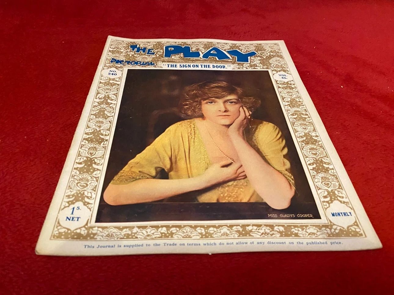 PLAY PICTORIAL magazine side cover Issue 240   1922