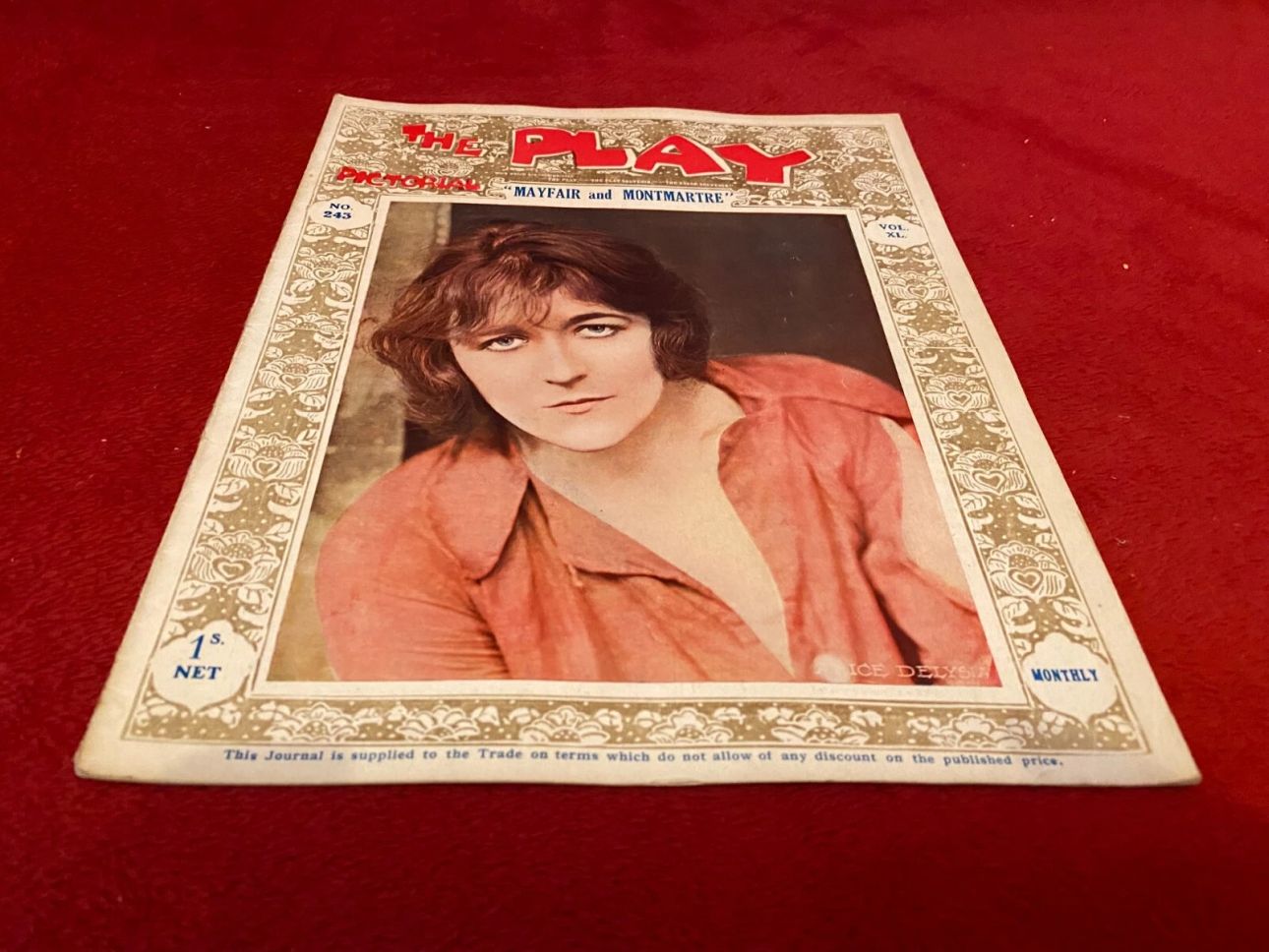 PLAY PICTORIAL magazine side cover Issue 243   1922