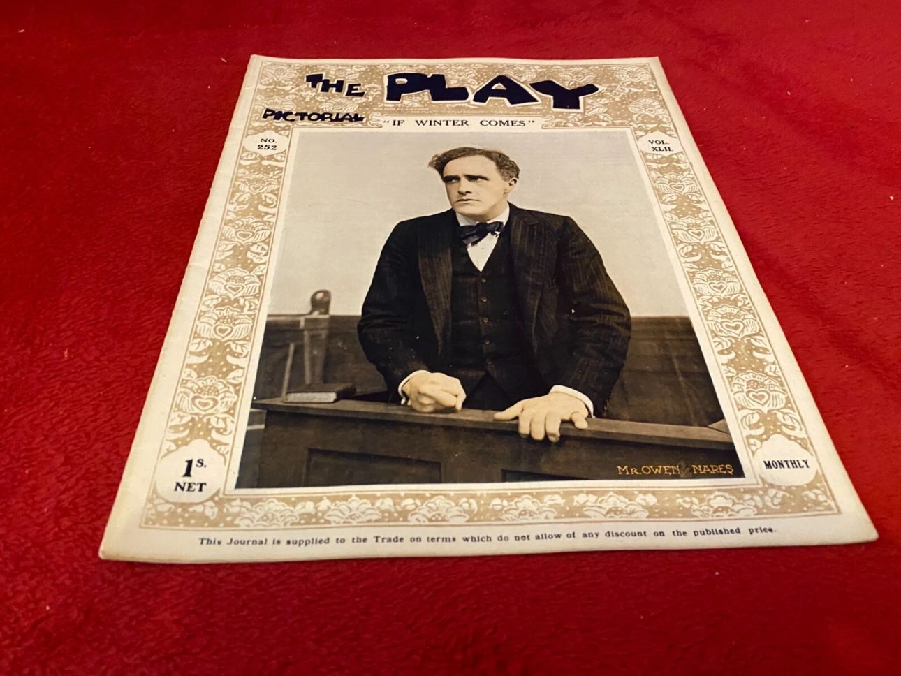 PLAY PICTORIAL magazine side cover Issue 252   1922