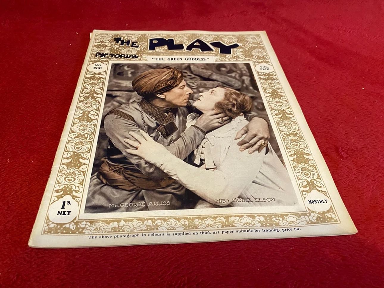 PLAY PICTORIAL magazine side cover Issue 260   1923