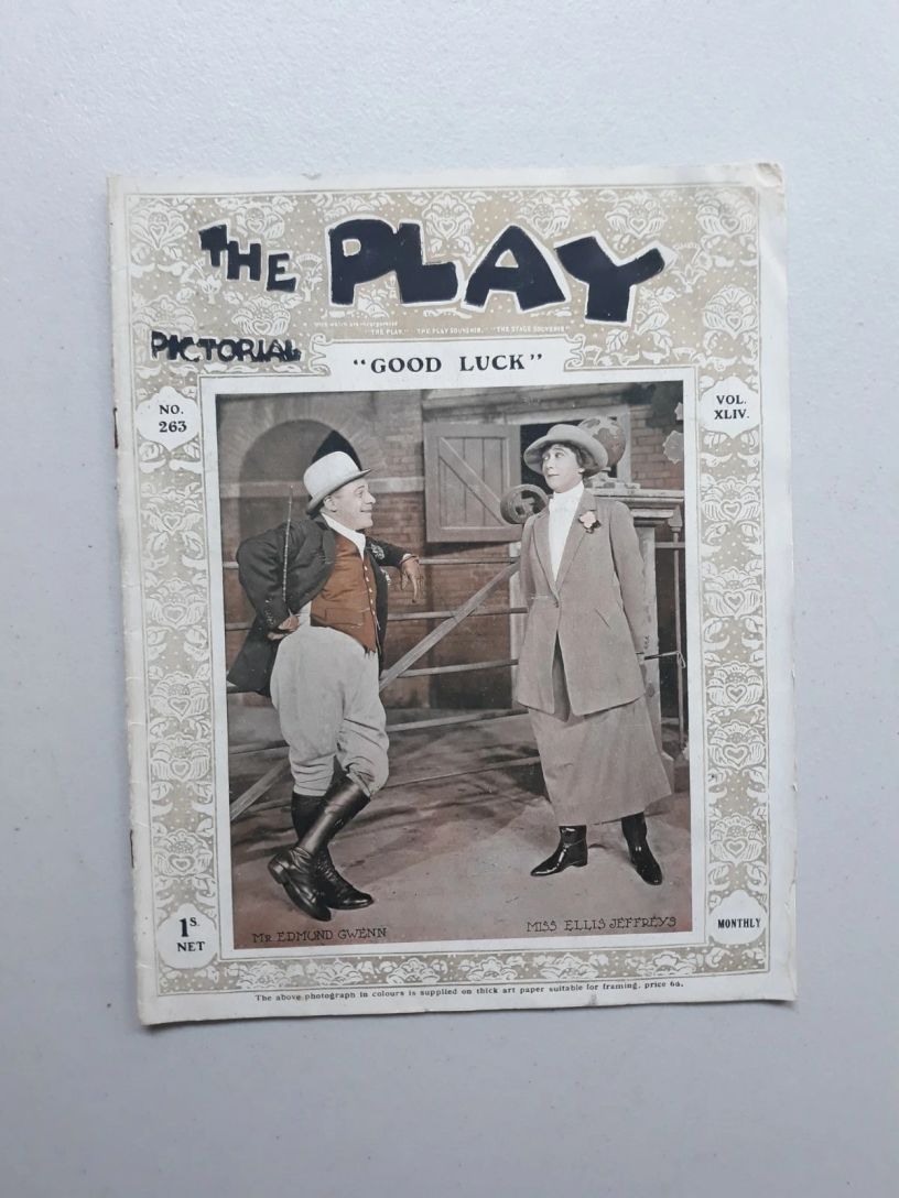 PLAY PICTORIAL magazine side cover Issue 263   1923