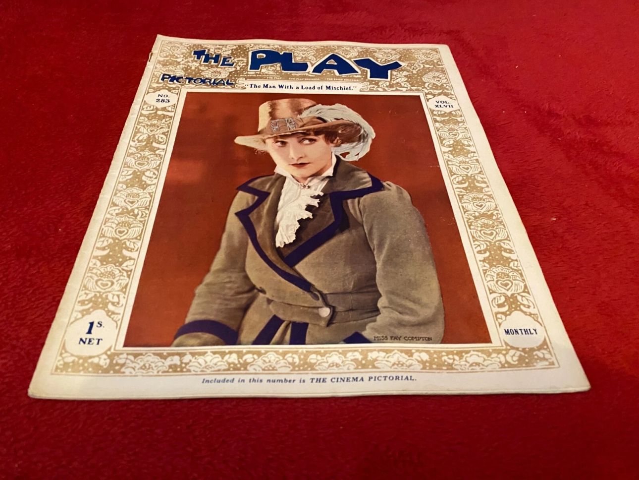 PLAY PICTORIAL magazine side cover Issue 283   1925