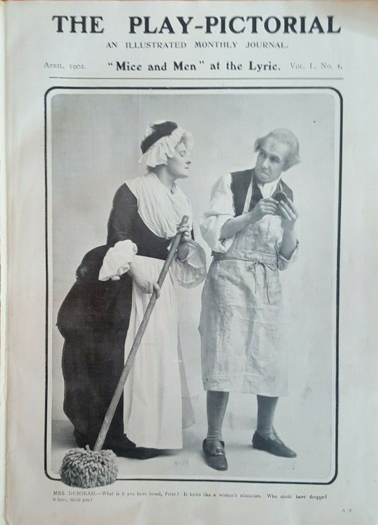 PLAY PICTORIAL magazine side cover Issue 1  Vol 1  April 1902