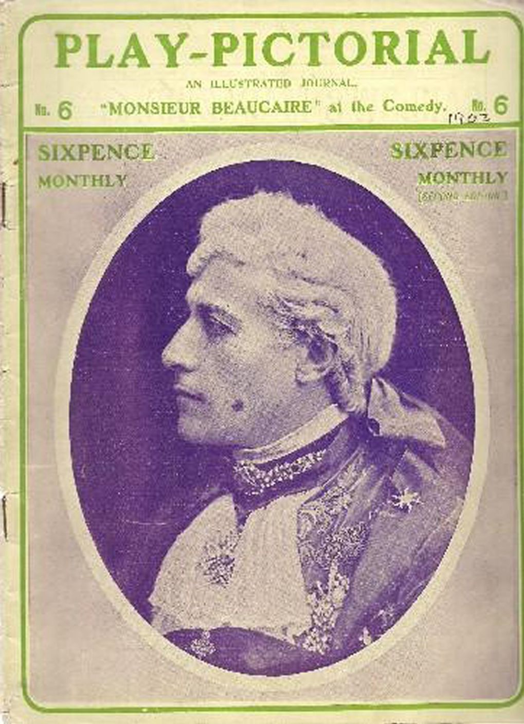PLAY PICTORIAL magazine side cover Issue 6  March 1903