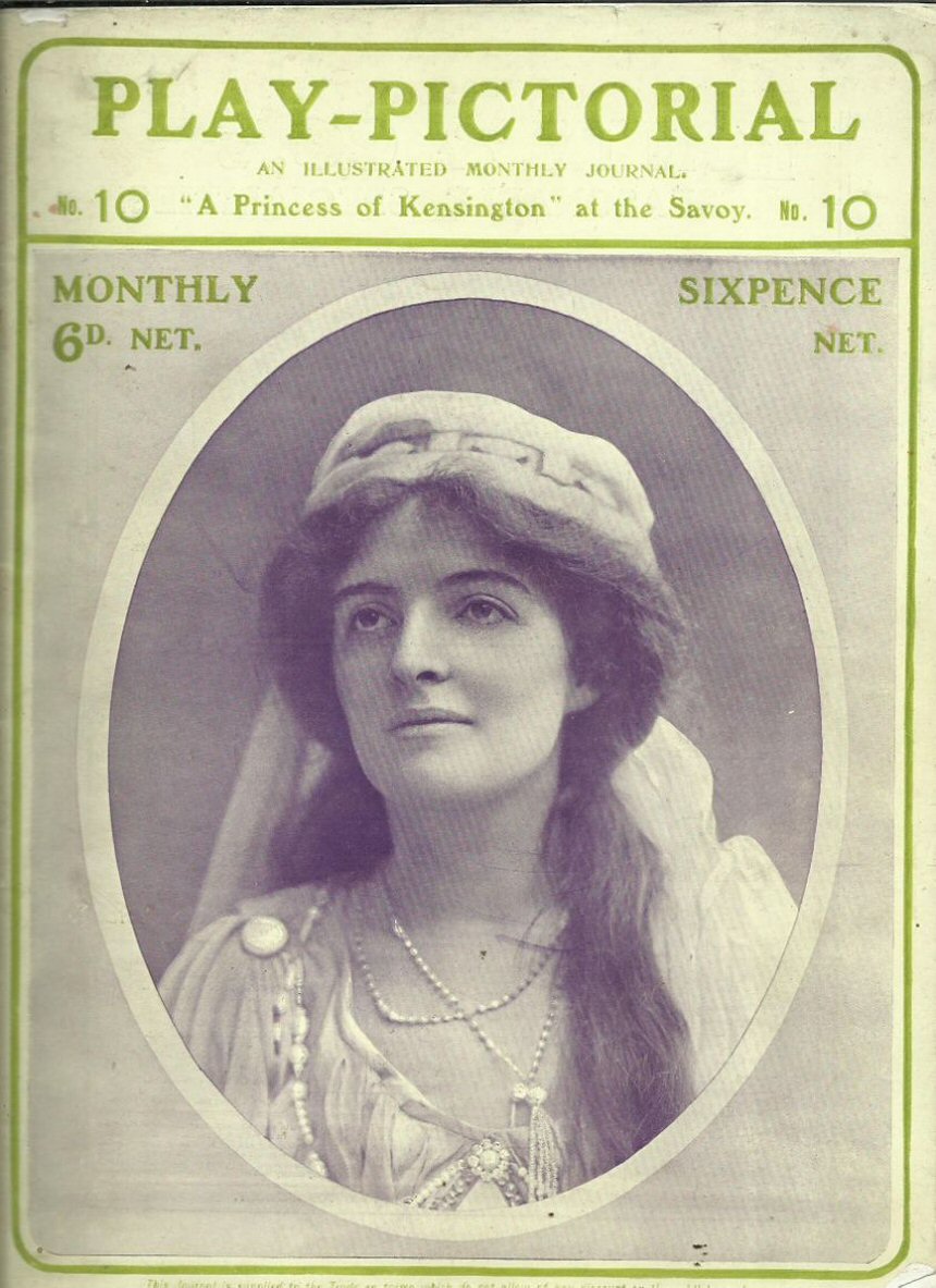 PLAY PICTORIAL magazine side cover Issue 10  May 1903