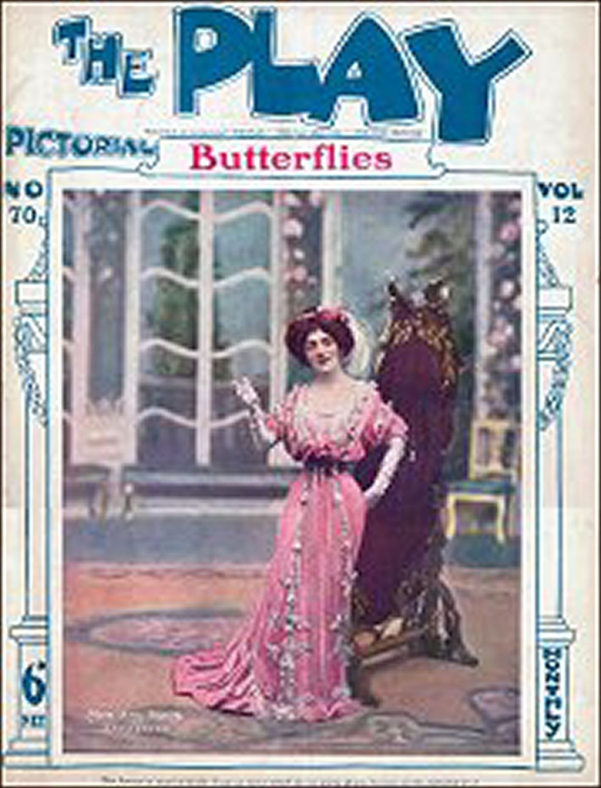 PLAY PICTORIAL magazine side cover Issue 70   1908