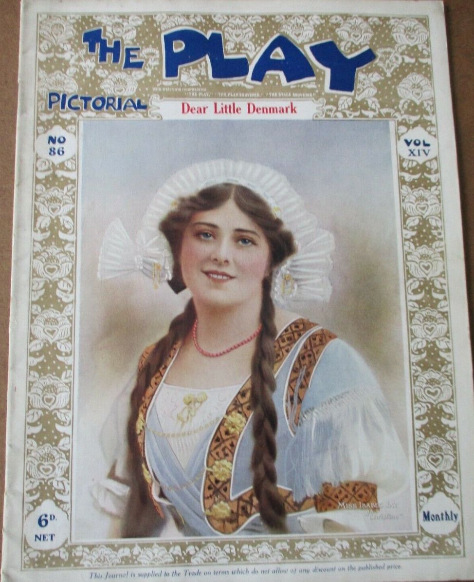 PLAY PICTORIAL magazine side cover Issue 86   1909