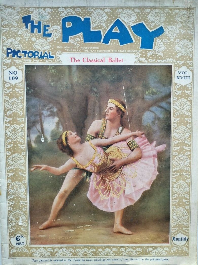 PLAY PICTORIAL magazine side cover Issue 109   1911