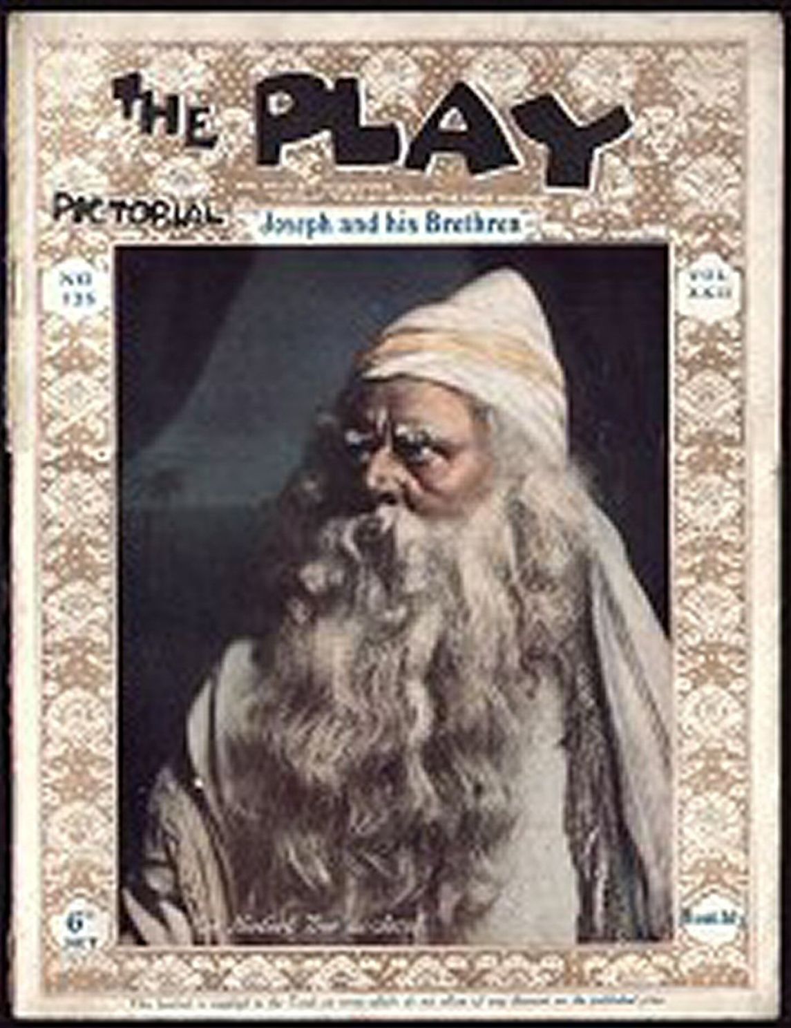 PLAY PICTORIAL magazine side cover Issue 135 2 September 1913