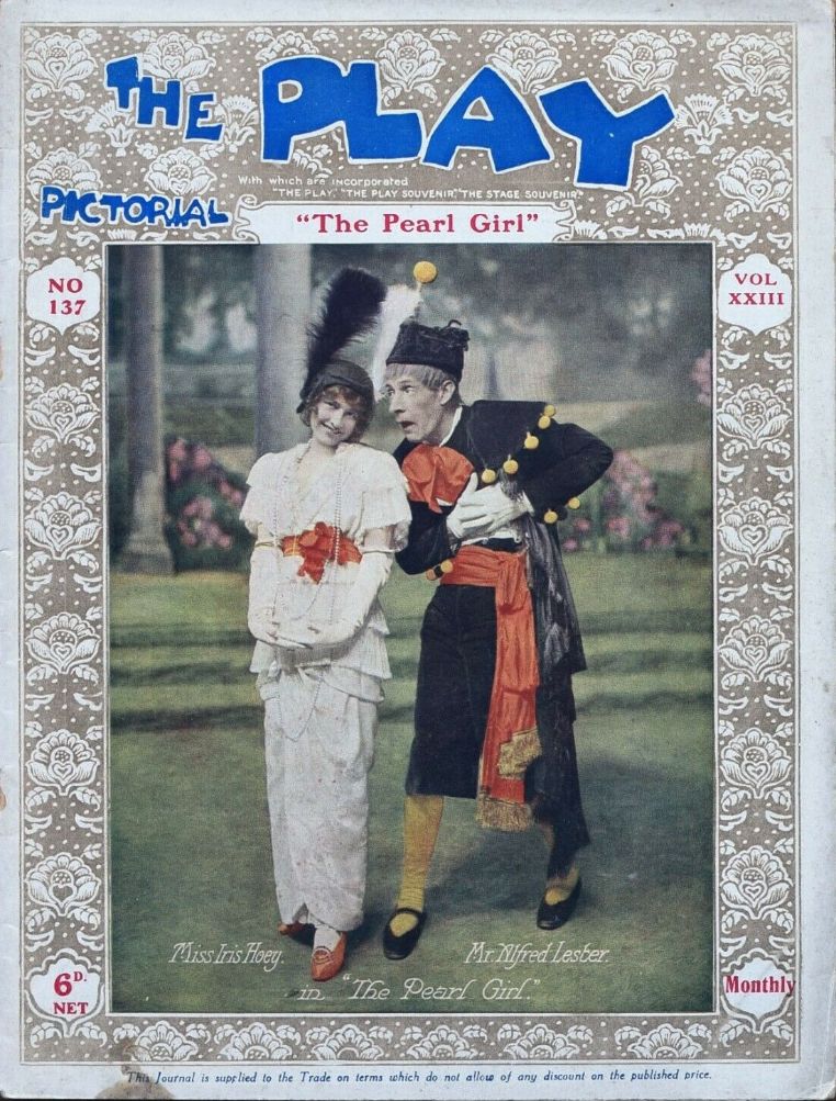 PLAY PICTORIAL magazine side cover Issue 137  Vol 22 25 September 1913