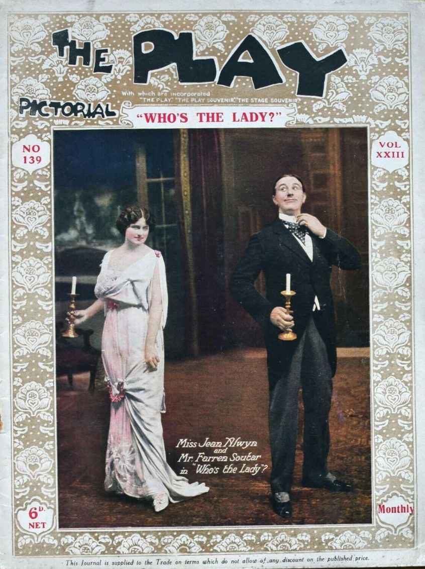 PLAY PICTORIAL magazine side cover Issue 139 22 November 1913