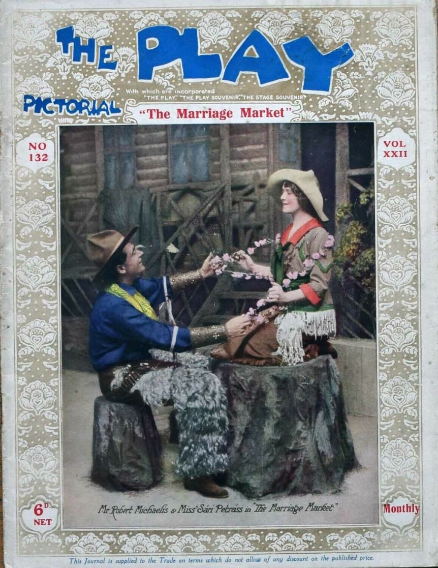 PLAY PICTORIAL magazine side cover Issue 132  Vol 22   1913