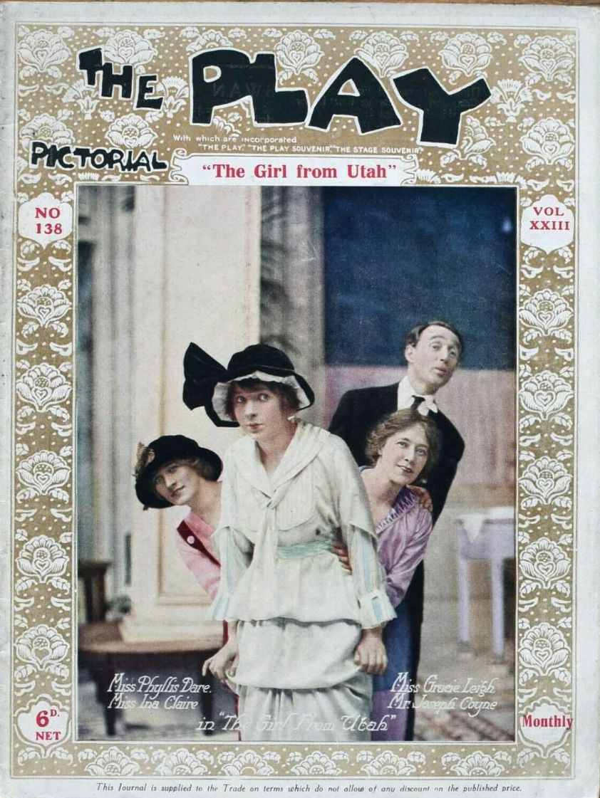 PLAY PICTORIAL magazine side cover Issue 138  Vol 23   1913