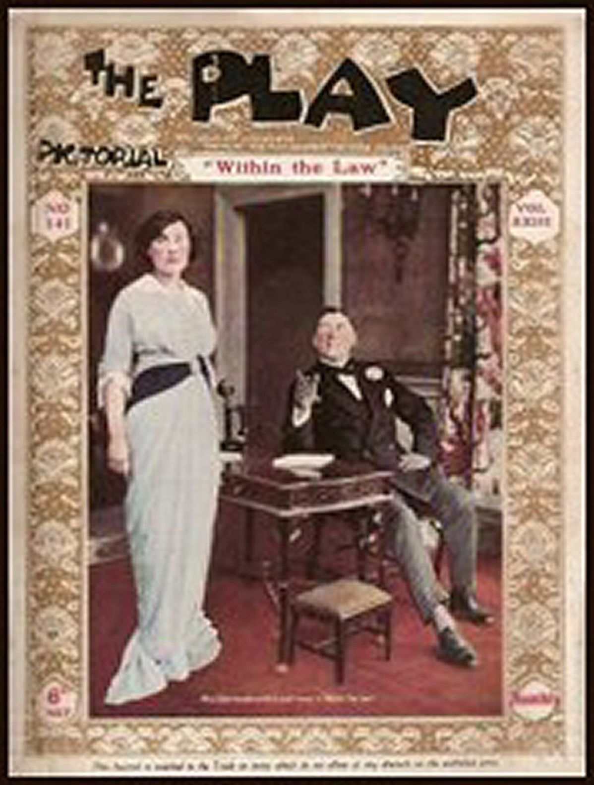 PLAY PICTORIAL magazine side cover Issue 141   1914