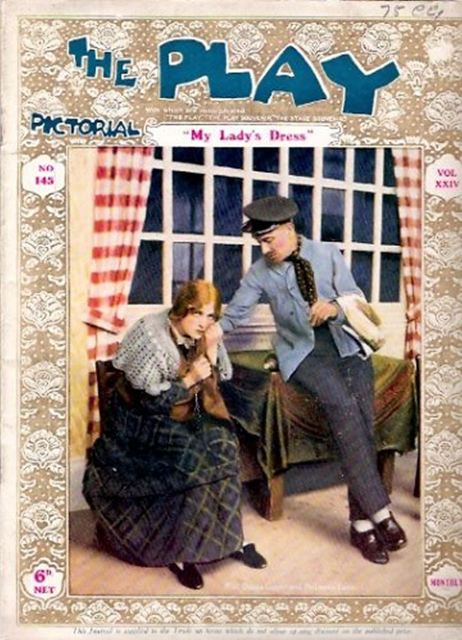 PLAY PICTORIAL magazine side cover Issue 145   1914