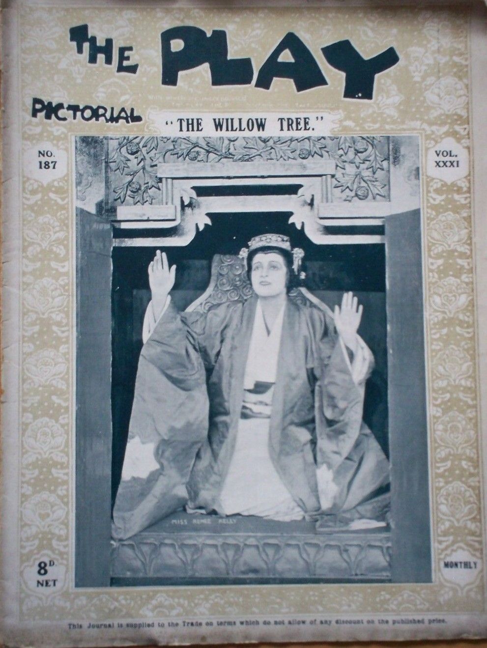 PLAY PICTORIAL magazine side cover Issue 187   1918