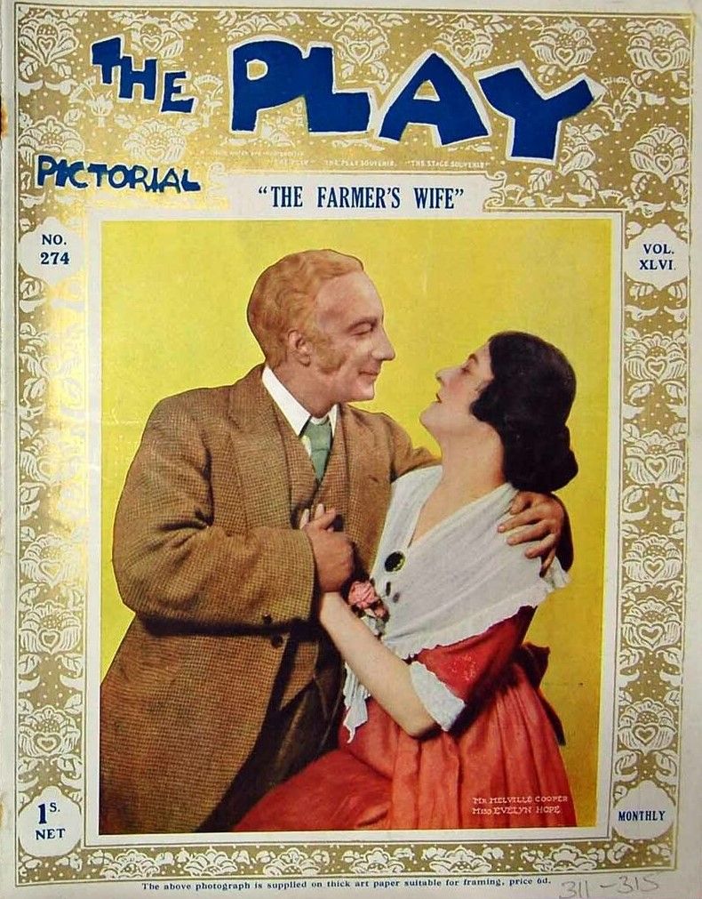 PLAY PICTORIAL magazine side cover Issue 274   1924