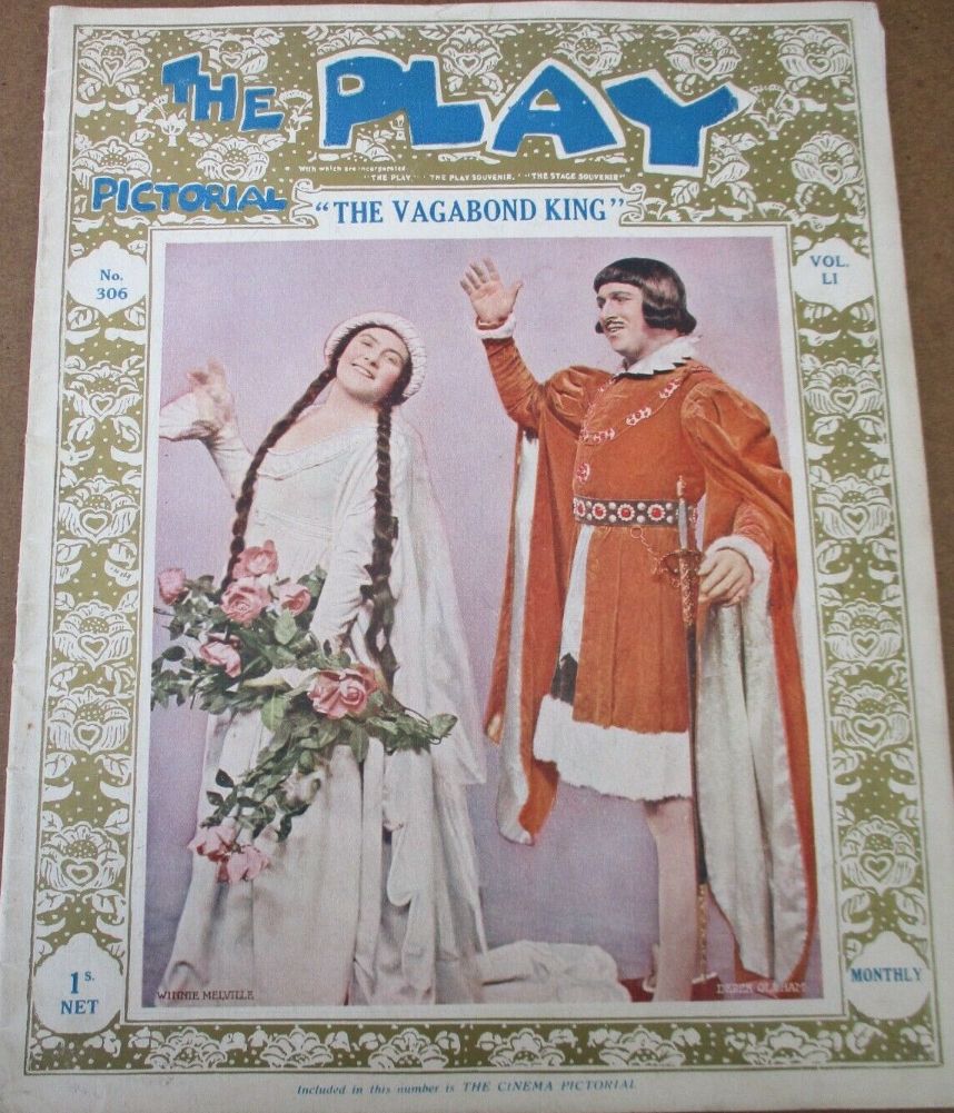 PLAY PICTORIAL magazine side cover Issue 306   1927