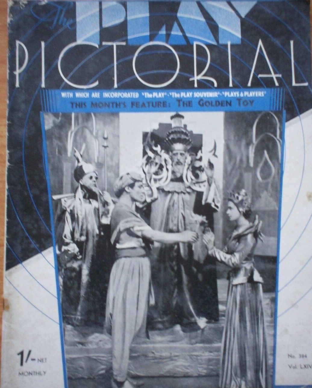 PLAY PICTORIAL magazine side cover Issue 384  April 1934