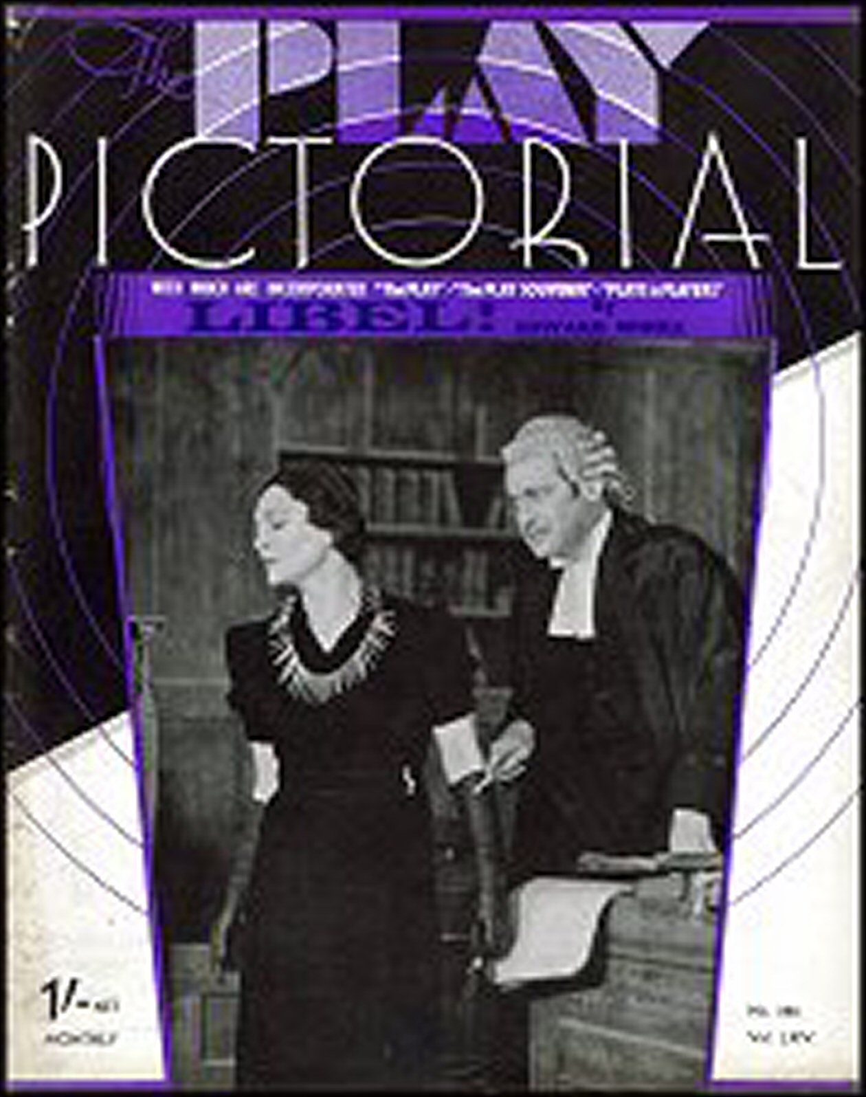 PLAY PICTORIAL magazine side cover Issue 386  June 1934