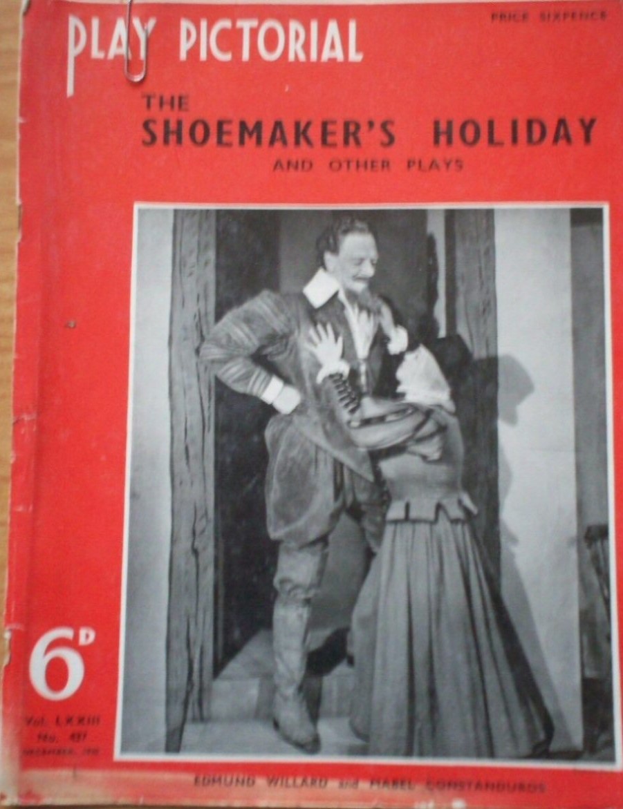 PLAY PICTORIAL magazine side cover Issue 437  December 1938
