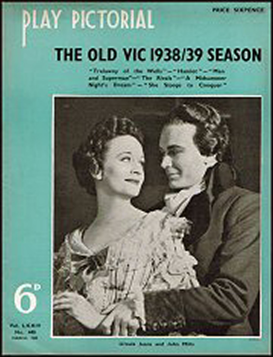 PLAY PICTORIAL magazine side cover Issue 440  March 1939
