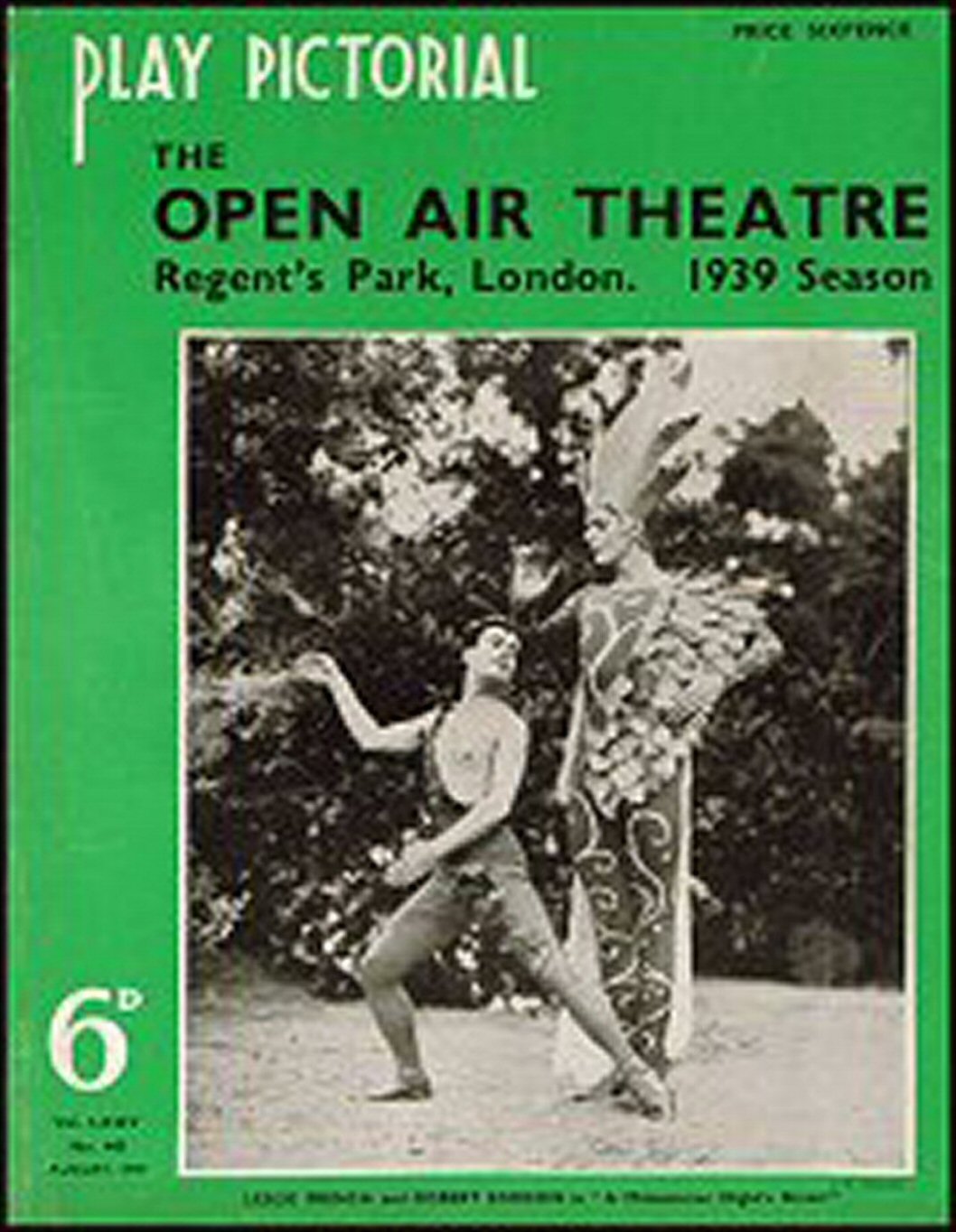 PLAY PICTORIAL magazine side cover Issue 445  August 1939