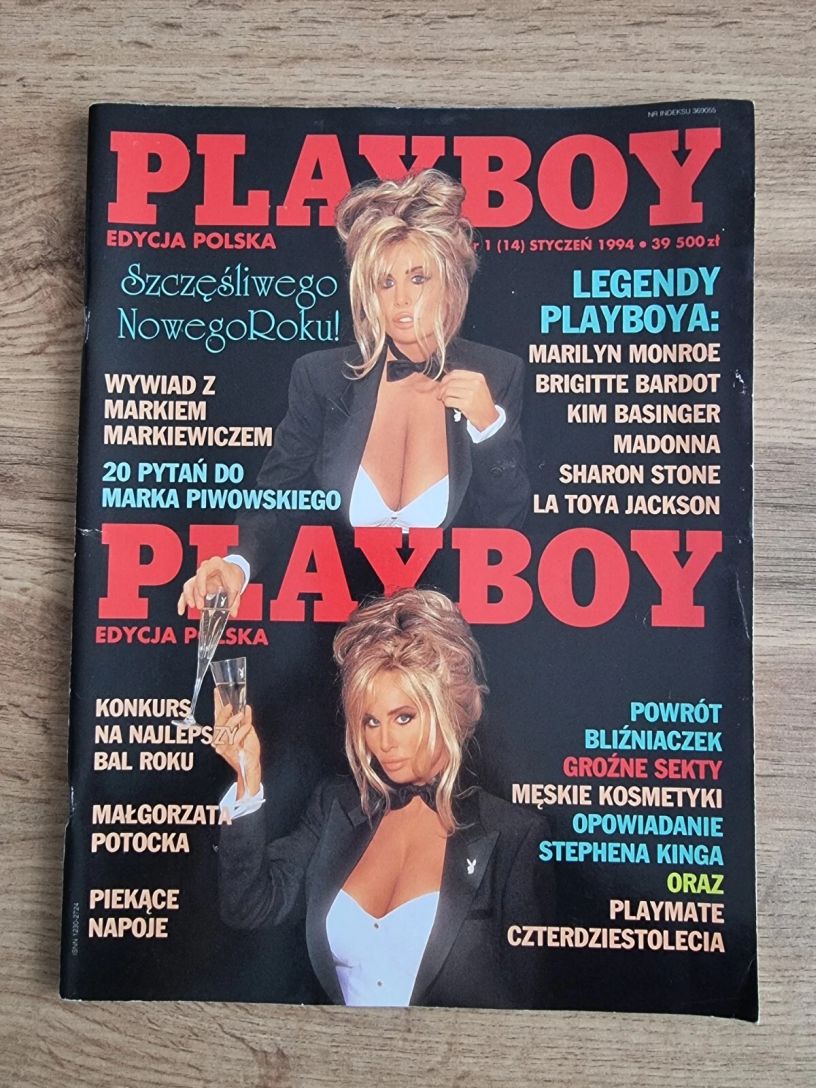 PLAYBOY POLAND magazine side cover  January 1994