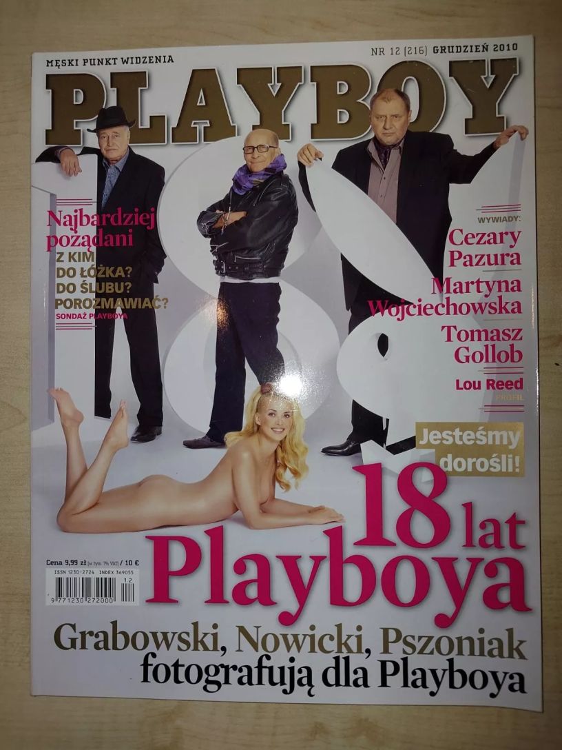 PLAYBOY POLAND magazine side cover  December 2010