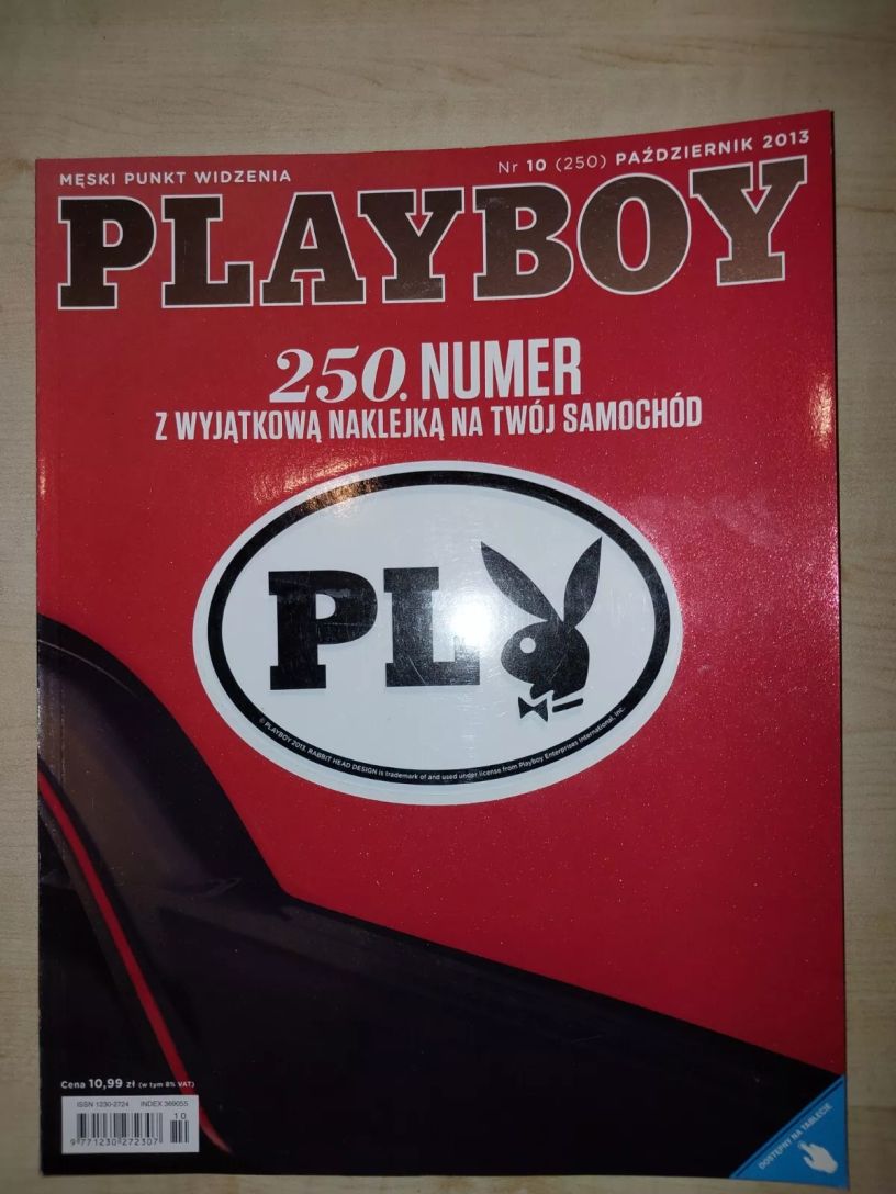 PLAYBOY POLAND magazine side cover  October 2013
