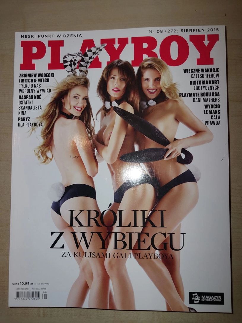 PLAYBOY POLAND magazine side cover  August 2015