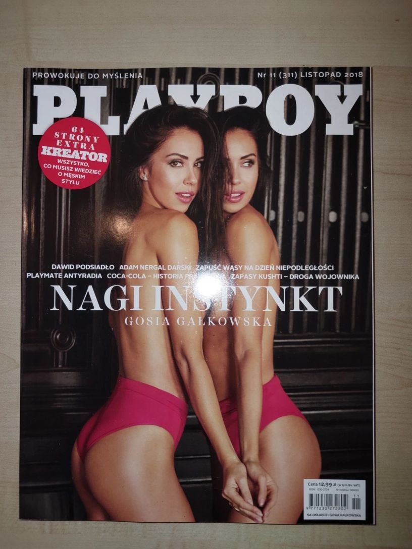 PLAYBOY POLAND magazine side cover  November 2018