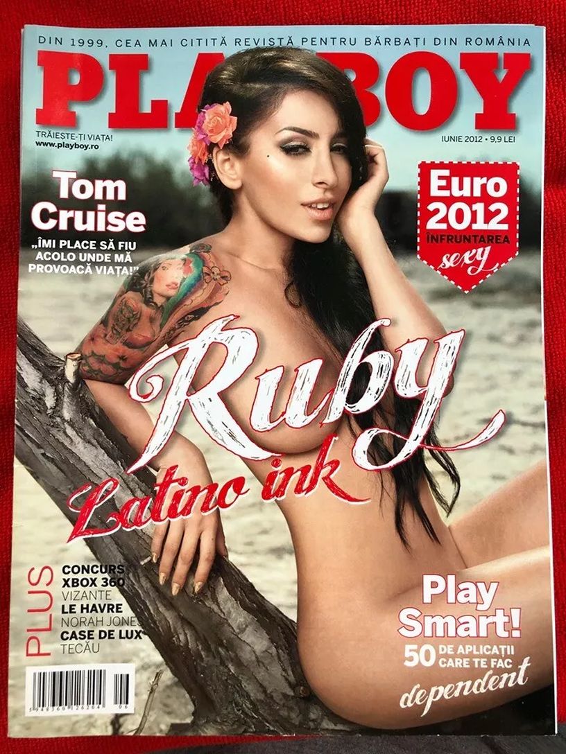 PLAYBOY ROMANIA magazine side cover  June 2012