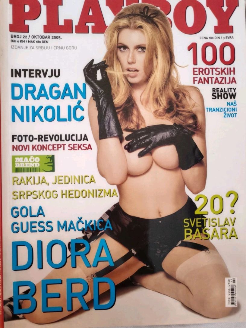PLAYBOY SERBIA magazine side cover  October 2005