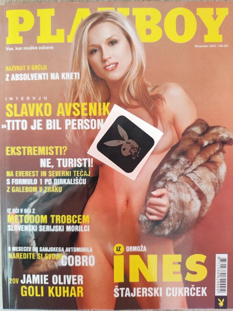 PLAYBOY SLOVENIA magazine side cover  November 2002