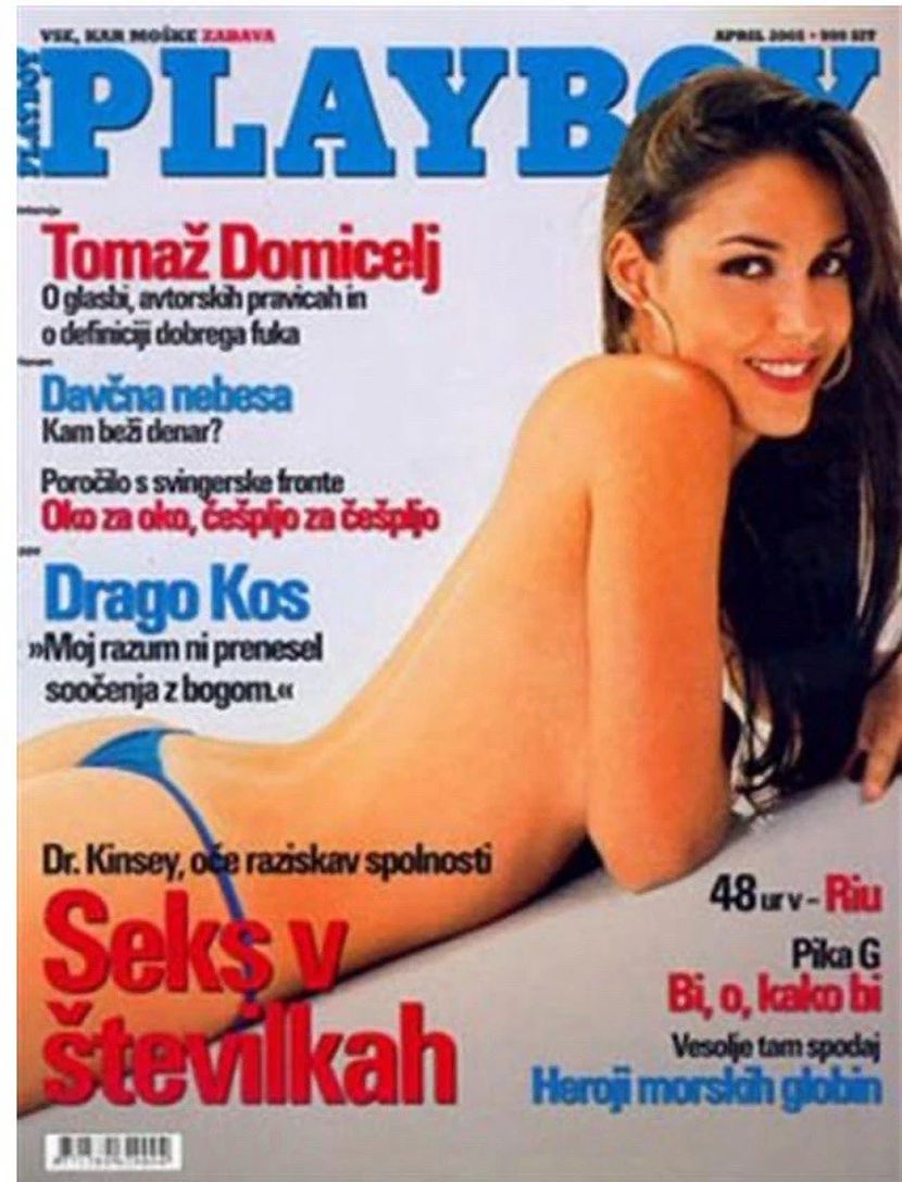PLAYBOY SLOVENIA magazine side cover  April 2005