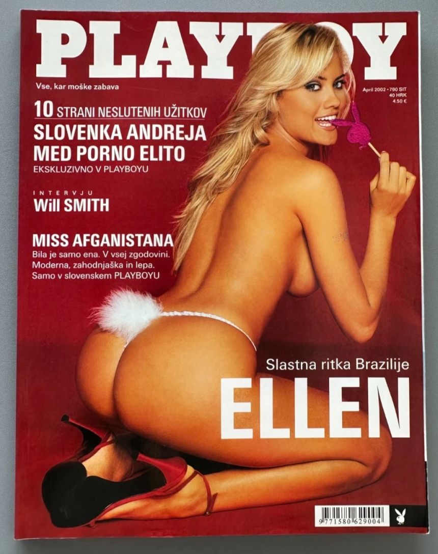 PLAYBOY SLOVENIA magazine side cover  April 2002