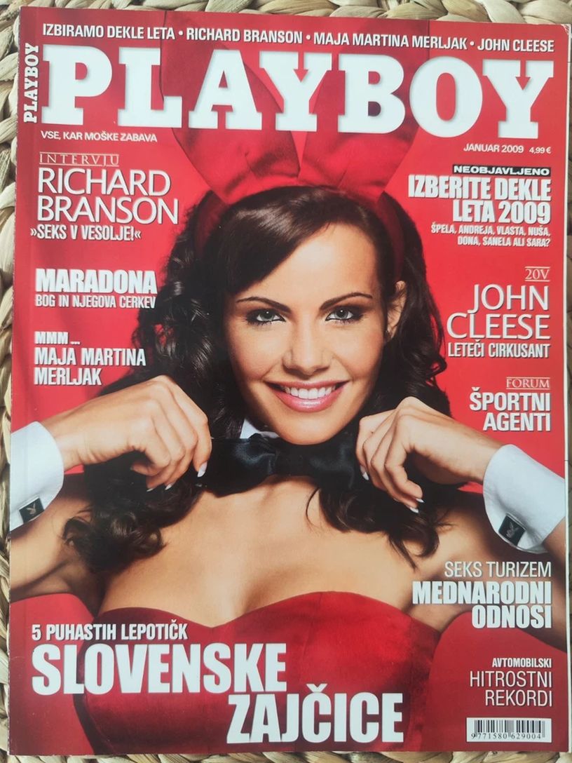 PLAYBOY SLOVENIA magazine side cover  January 2009