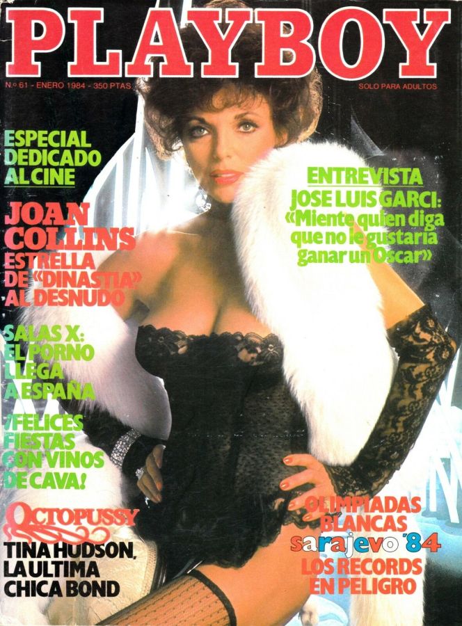 PLAYBOY (SP) magazine side cover Issue 61  January 1984