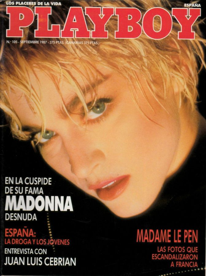 PLAYBOY (SP) magazine side cover Issue 105  September 1987