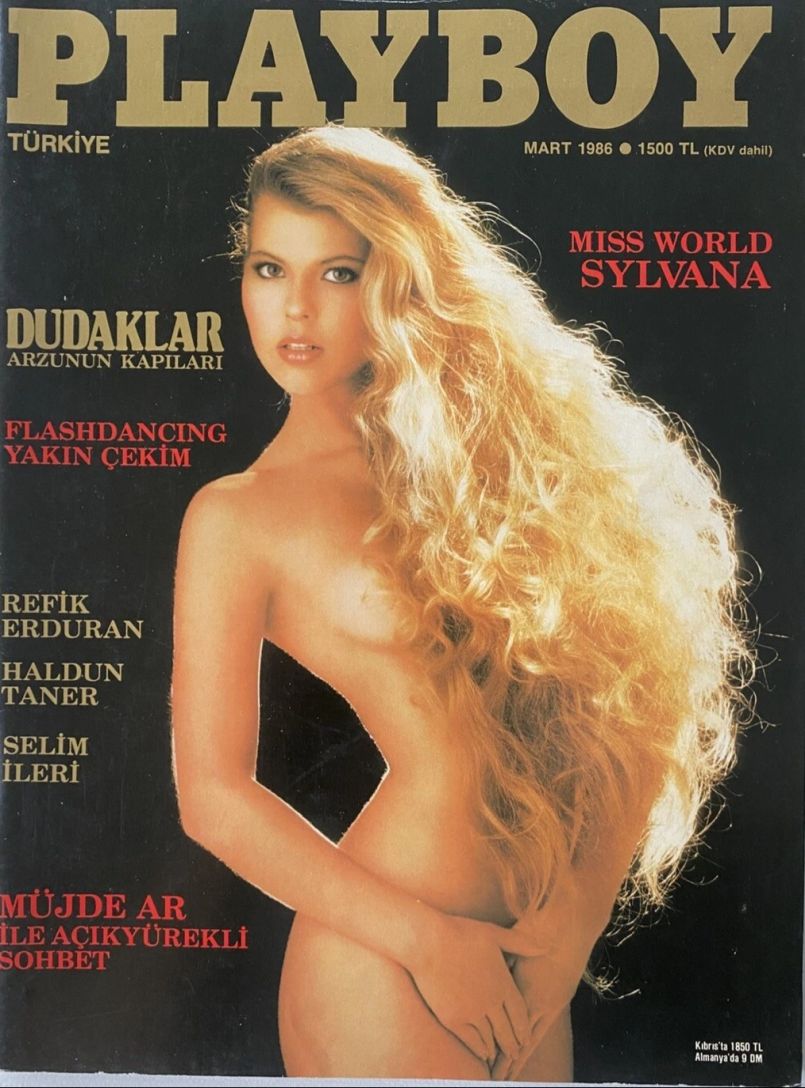 PLAYBOY (TU) magazine side cover  March 1986