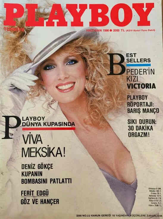 PLAYBOY (TU) magazine side cover  June 1986