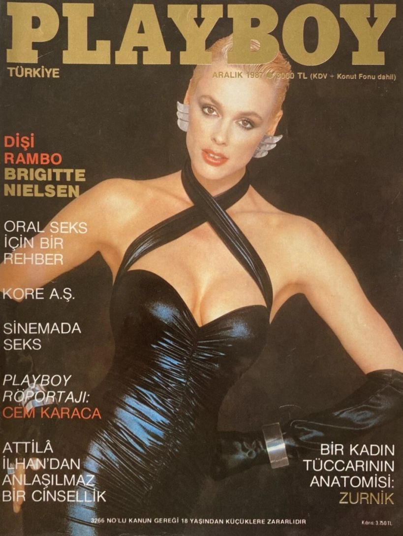 PLAYBOY (TU) magazine side cover  December 1987