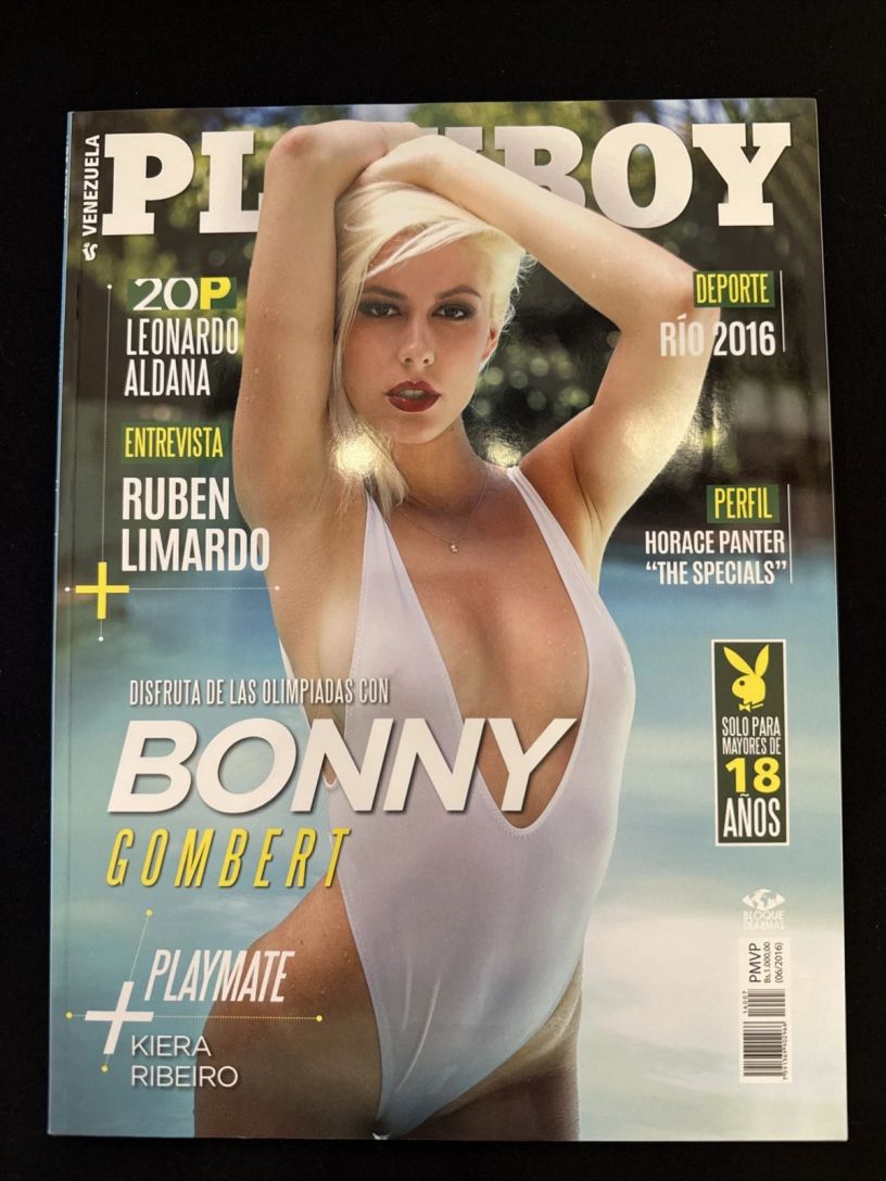 PLAYBOY VENEZUELA magazine side cover  August 2016