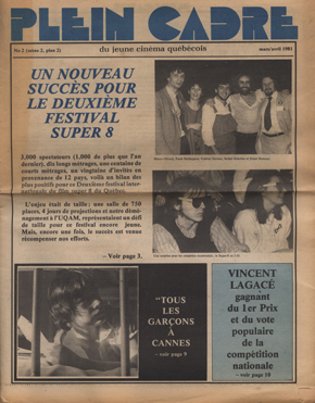 PLEIN CADRE magazine side cover  Vol 2 No 2  1981