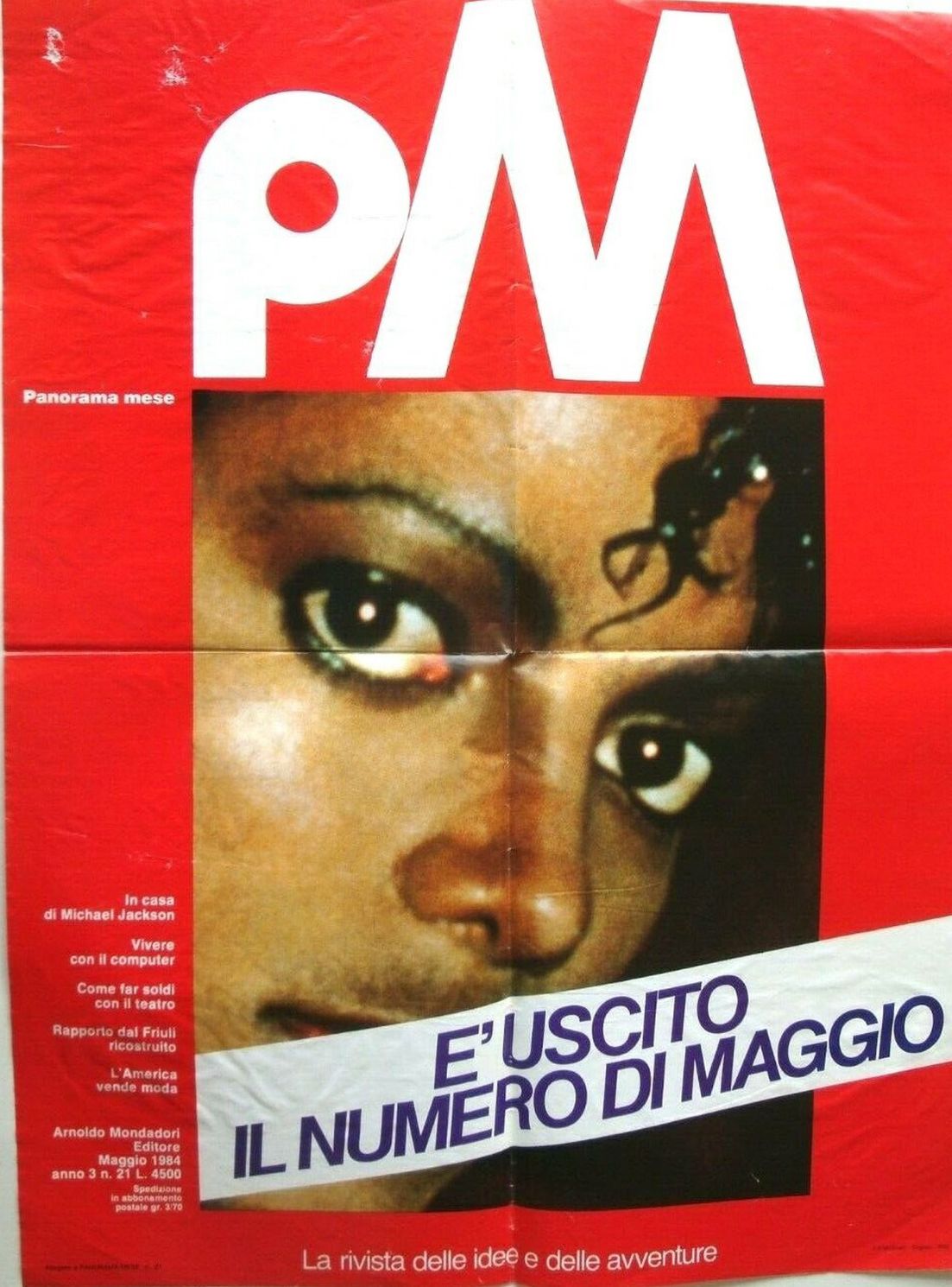 PANORAMA MESE magazine side cover  Vol 3 No  21  May 1984
