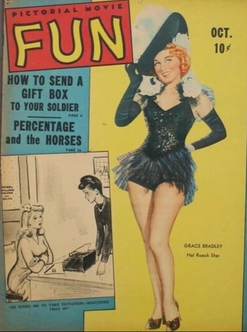 PICTORIAL MOVIE FUN magazine side cover  October 1942