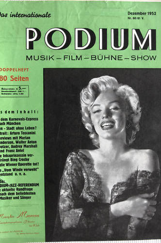 PODIUM magazine side cover December 1952