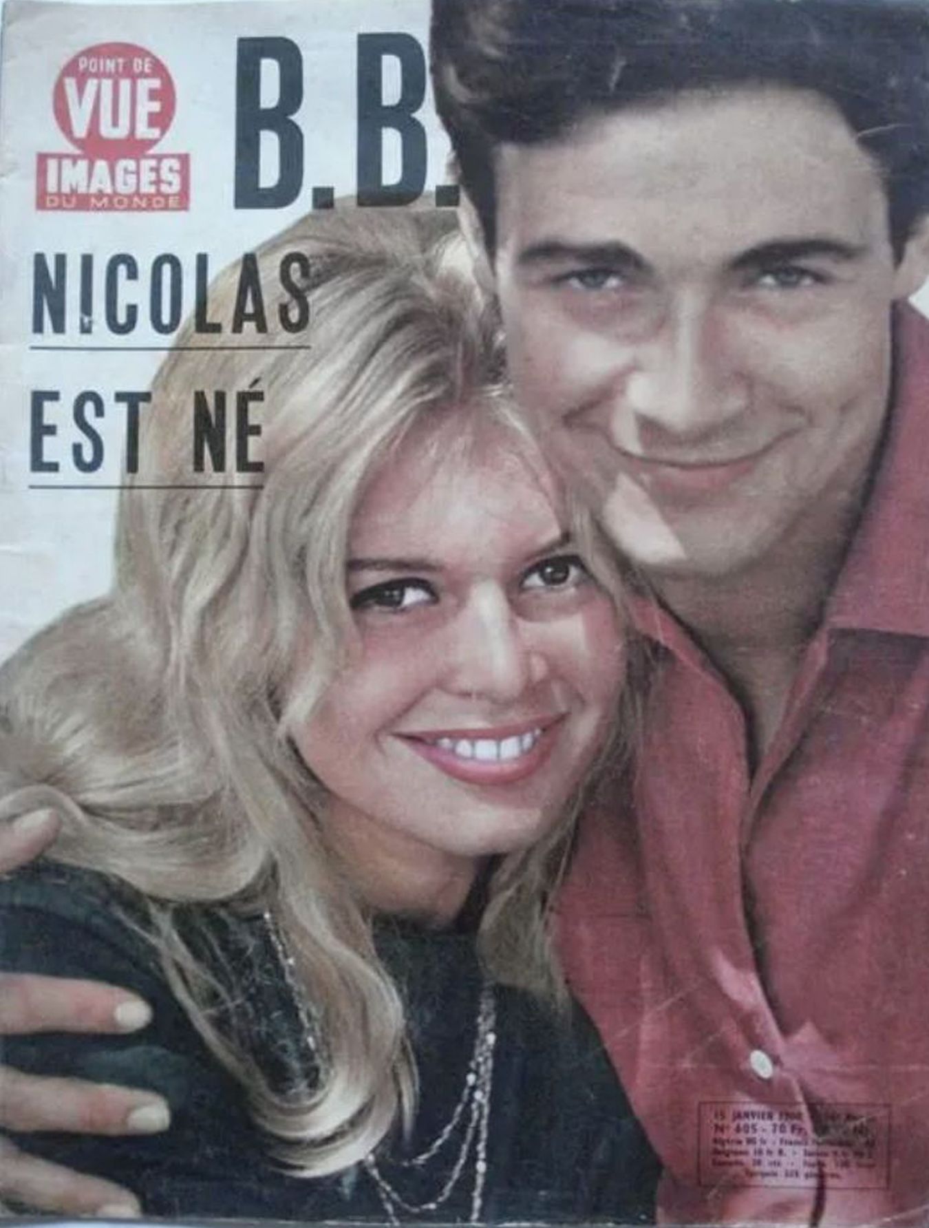 POINT DE VUE magazine side cover Issue 605 15 January 1960