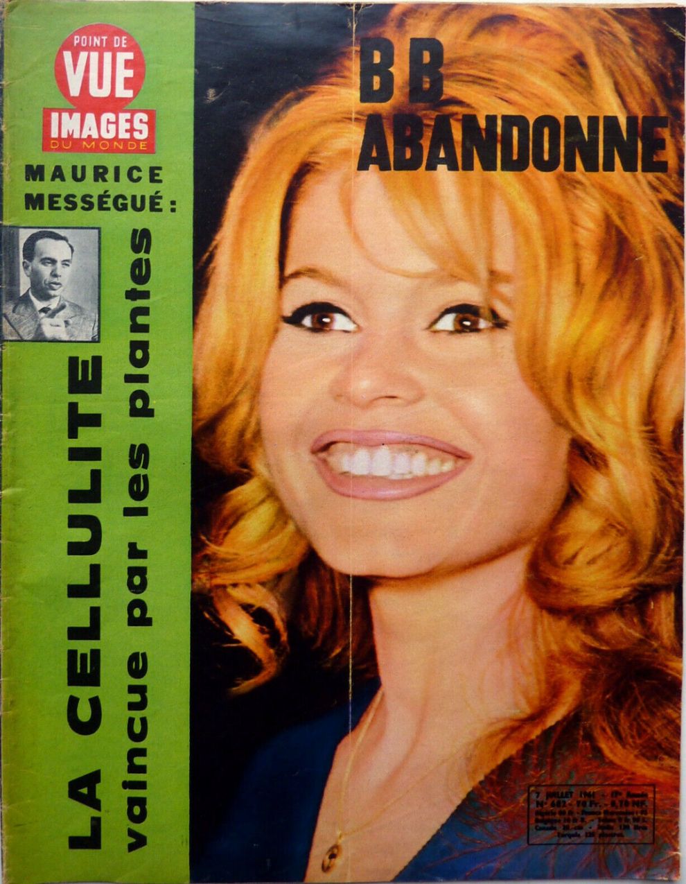 POINT DE VUE magazine side cover Issue 682 7 July 1961